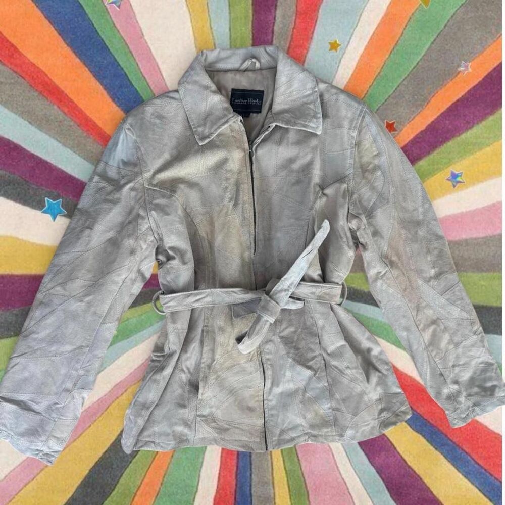 Wilsons-leather Women's Cream and Tan Jacket